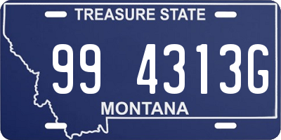 MT license plate 994313G