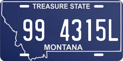 MT license plate 994315L