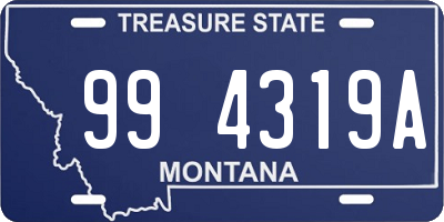 MT license plate 994319A