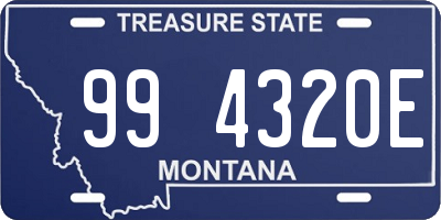 MT license plate 994320E