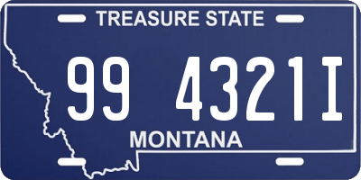 MT license plate 994321I