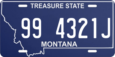 MT license plate 994321J