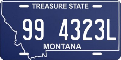 MT license plate 994323L