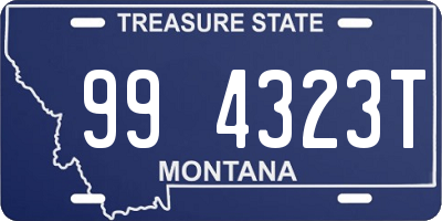 MT license plate 994323T