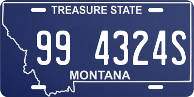 MT license plate 994324S