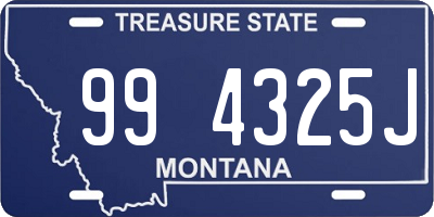 MT license plate 994325J