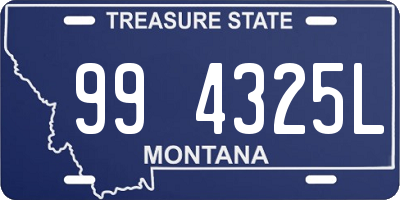 MT license plate 994325L