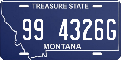 MT license plate 994326G