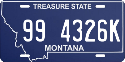 MT license plate 994326K