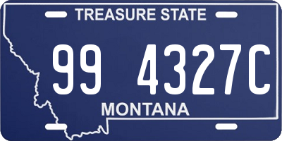 MT license plate 994327C