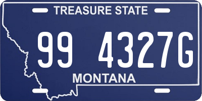 MT license plate 994327G