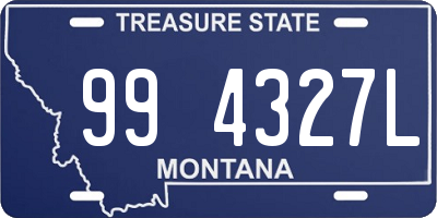 MT license plate 994327L