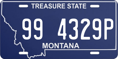 MT license plate 994329P