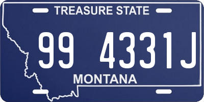 MT license plate 994331J