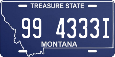 MT license plate 994333I