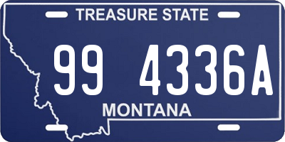 MT license plate 994336A