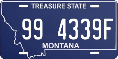 MT license plate 994339F