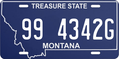 MT license plate 994342G