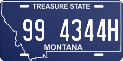 MT license plate 994344H