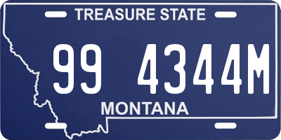 MT license plate 994344M