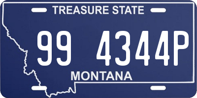 MT license plate 994344P