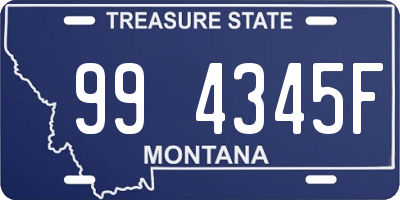 MT license plate 994345F