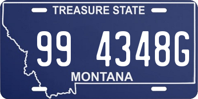 MT license plate 994348G