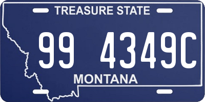 MT license plate 994349C