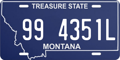 MT license plate 994351L