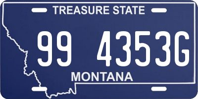 MT license plate 994353G