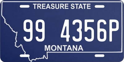 MT license plate 994356P