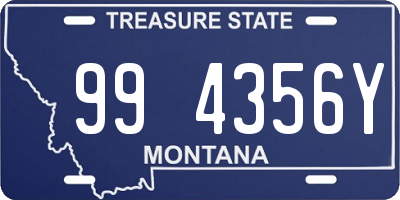 MT license plate 994356Y