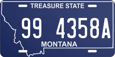 MT license plate 994358A