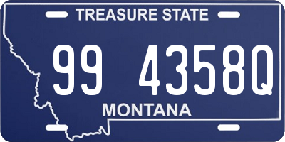 MT license plate 994358Q