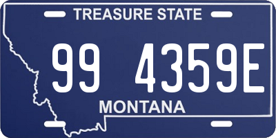 MT license plate 994359E