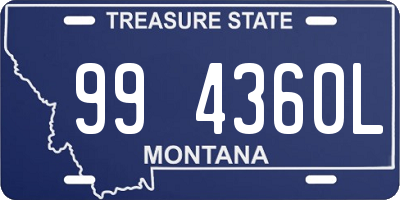 MT license plate 994360L