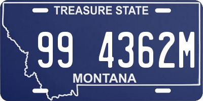 MT license plate 994362M