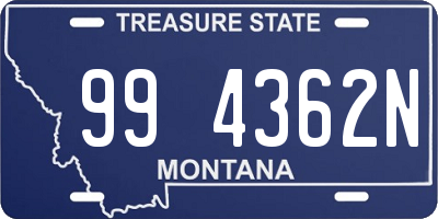 MT license plate 994362N