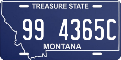 MT license plate 994365C