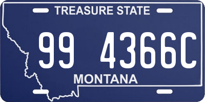 MT license plate 994366C