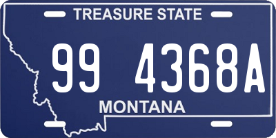 MT license plate 994368A