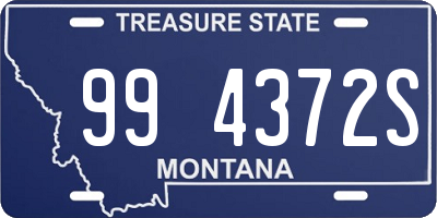 MT license plate 994372S