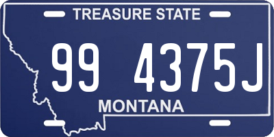 MT license plate 994375J