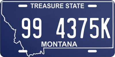 MT license plate 994375K