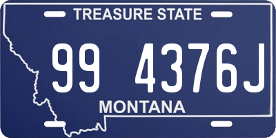 MT license plate 994376J