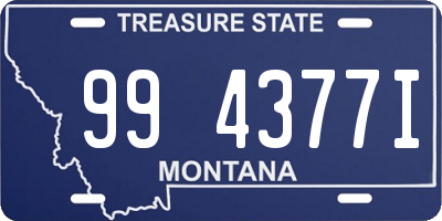 MT license plate 994377I