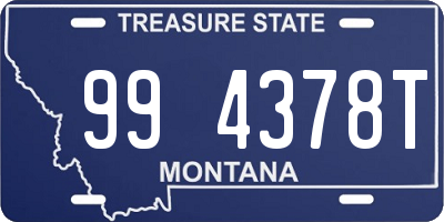 MT license plate 994378T