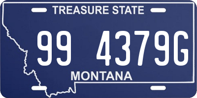 MT license plate 994379G