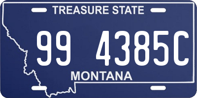 MT license plate 994385C