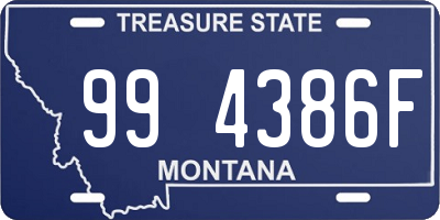 MT license plate 994386F